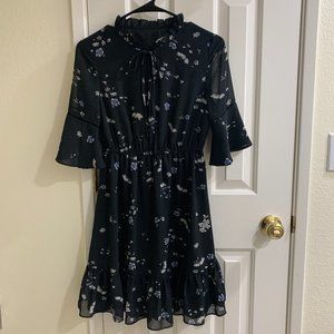 3COLOUR Women Floral Ruffle Dress, Size XS